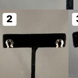 Sterling Silver Dainty Western Horseshoe Stud Earrings